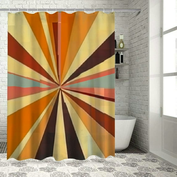 Orinice Bauhaus Art Deco Modern Bathroom Decor Set - Colorful Luxurious Polyester Fabric Shower Curtain Set with Hooks 36x72