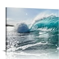 thumbnail image 1 of Orinice  Beach Canvas Wall Art Print: Shoreline Guard &amp; Surfboard Picture Graphic Art Painting for Wall Decor   20x16in, 1 of 6
