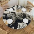 thumbnail image 1 of Orinice Bear Round Table Cover Stain Resistant Washable Indoor Outdoor Tablecloth Kitchen Dining Wedding Parties 100% Polyester Fiber 54-58, 1 of 8