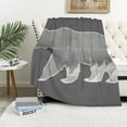thumbnail image 1 of Orinice Bear Silhouette Warm Lightweight Blanket Soft Fleece Blankets for All Seasons - Excellent Hand Feel, Living Room Sofa Decor, Cow Gifts - Multiple Sizes Available 50x60in, 1 of 6