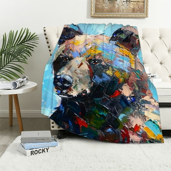 Orinice Bear Theme Warm Lightweight Blanket Soft Fleece Blankets for All Seasons, Throw Blanket Living Rooms Sofa Decor Cow Gifts Blanket, Super Soft Blanket Multiple Sizes 50x60in