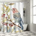 thumbnail image 1 of Orinice Bird Branch Leaves Bathroom Decor Set with Hooks, Luxurious Graphic Print Polyester Fabric Shower Curtain Set, Waterproof Bathroom Decoration, Multi Size Colorful Design 69x72, 1 of 7