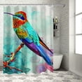 thumbnail image 1 of Orinice Bird Branch Sky Bathroom Decor Set with Hooks, Colorful Luxurious Graphic Print Polyester Fabric Fashion Shower Curtain for Bathroom, 100% Polyester, Home Bathtub Curtain Decoration 69x72, 1 of 7