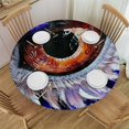 thumbnail image 1 of Orinice Bird Eye Close-Up Round Table Cover Stain Resistant Washable Indoor Outdoor Tablecloth Kitchen Dining Wedding Parties Picnic Camping 100% Polyester Fiber 38-42, 1 of 8