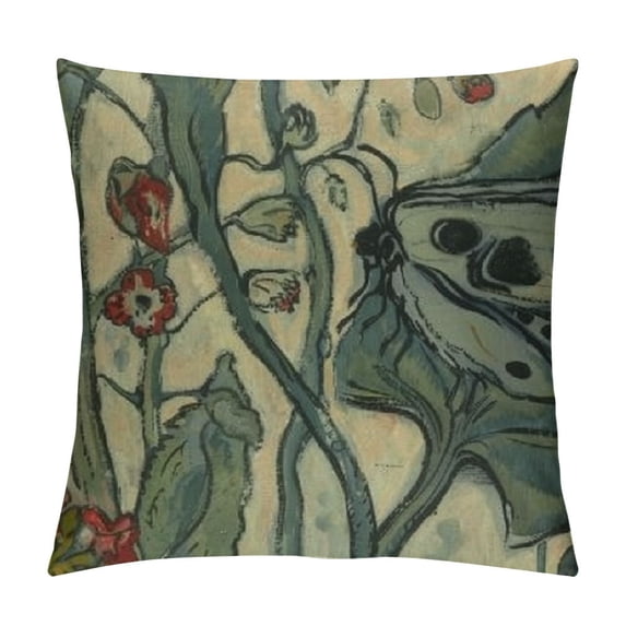 Orinice Bird Flower Graphic Decorative Cushion Throw Pillow Cover Zipper Closure for Home Living Room Sofa - Multipurpose Use 1PC 18x18in