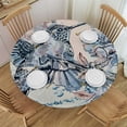 thumbnail image 1 of Orinice Bird Flower Nature-Inspired Round Table Cover Stain Resistant Washable Indoor Outdoor Tablecloth Kitchen Dining Wedding Parties 100% Polyester Fiber 54-58, 1 of 8