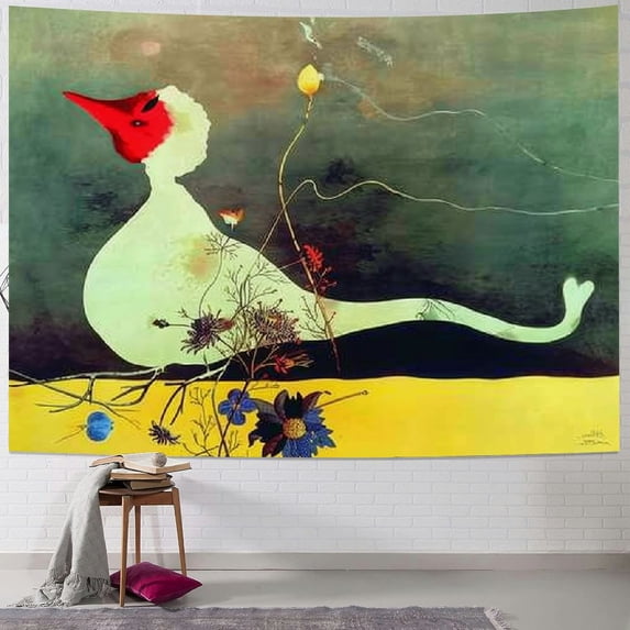 Orinice Bird Flower Surrealism Tapestry Wall Hanging Unique Style for Home Decor Art Living Room Bedroom Apartment Farmhouse Dorm 60x50inch