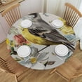 thumbnail image 1 of Orinice Bird Flowers Digital Art Round Table Cover Stain Resistant Washable Indoor Outdoor Tablecloth Kitchen Dining Wedding Parties 100% Polyester Fiber 31-35, 1 of 8