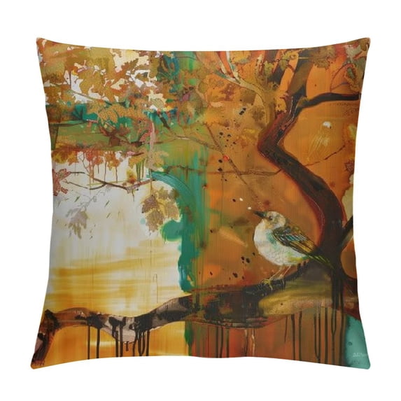 Orinice Bird Graphic Decorative Cushion Throw Pillow Cover for Home Couch Living Room Bed Sofa Soft and Durable Pillowcase 1PC 22x22in