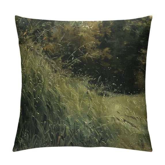 Orinice Bird Trees Grass Graphic Decorative Cushion Throw Pillow Cover Zipper Closure Pillow Case 1PC 22x22in