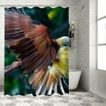 thumbnail image 1 of Orinice  Bird of Paradise Long Shower Curtain with Hooks Beautiful Flying Bird Jungle Forest Fabric Shower Curtain Large Polyester  36x72, 1 of 7