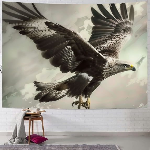 Orinice Bird of Prey Wings Talon Tapestry Wall Hanging Unique Style Graphic Tapestries Home Wall Decor Art Living Room Bedroom 50x40inch