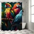 thumbnail image 1 of Orinice Birds Branch Dark Background Bathroom Decor Set with Hooks 100% Polyester Fabric Shower Curtain Set, Colorful Luxurious Graphic Print, Multi-Size 60x72, 1 of 7
