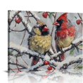 thumbnail image 1 of Orinice Birds Branch Snow Fine Art Aesthetic Poster Print Wall Painting for Home Office Decor 20x16in, 1 of 6