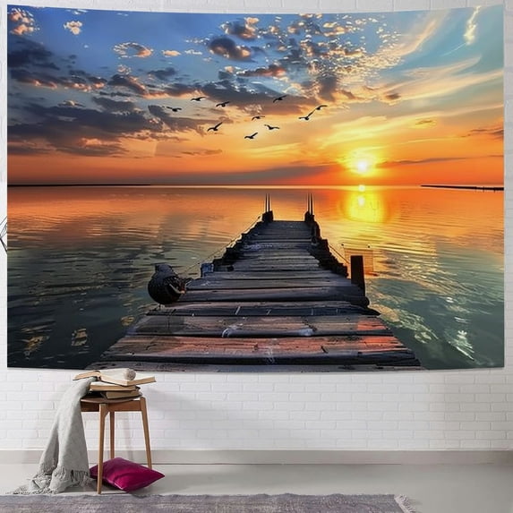 Orinice Birds Sunset Tapestry Wall Hanging Unique Style Graphic Tapestries for Home Decor Living Room Bedroom Apartment Farmhouse Dorm Decoration 40x60inch