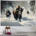 thumbnail image 1 of Orinice Bison Snow Forest Tapestry Wall Hanging Unique Style Graphic Tapestries Art for Home Decor Living Room Bedroom Farmhouse Dorm 40x60inch, 1 of 6