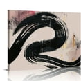 thumbnail image 1 of Orinice Black Line Abstract Art Neutral Abstract Canvas Wall Art Boho Trendy Poster Print Mid Century Modern Line Art Black and Beige Pictures Modern Abstract Neutral Pictures Wall Art  20x16in, 1 of 6