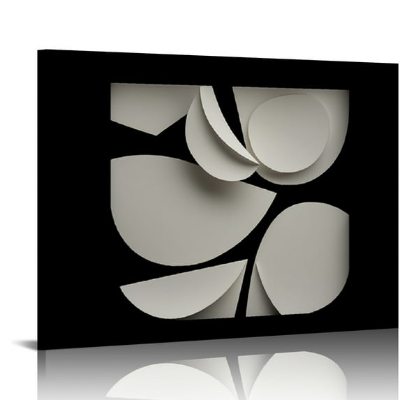 Orinice Black And White Abstract Wall Art, Boho Wall Art Decor Abstract Minimalist Wall Art, Modern Minimalist Wall Art, Boho Bedroom Decor Aesthetic Black And White Minimalist Wall 20x16in