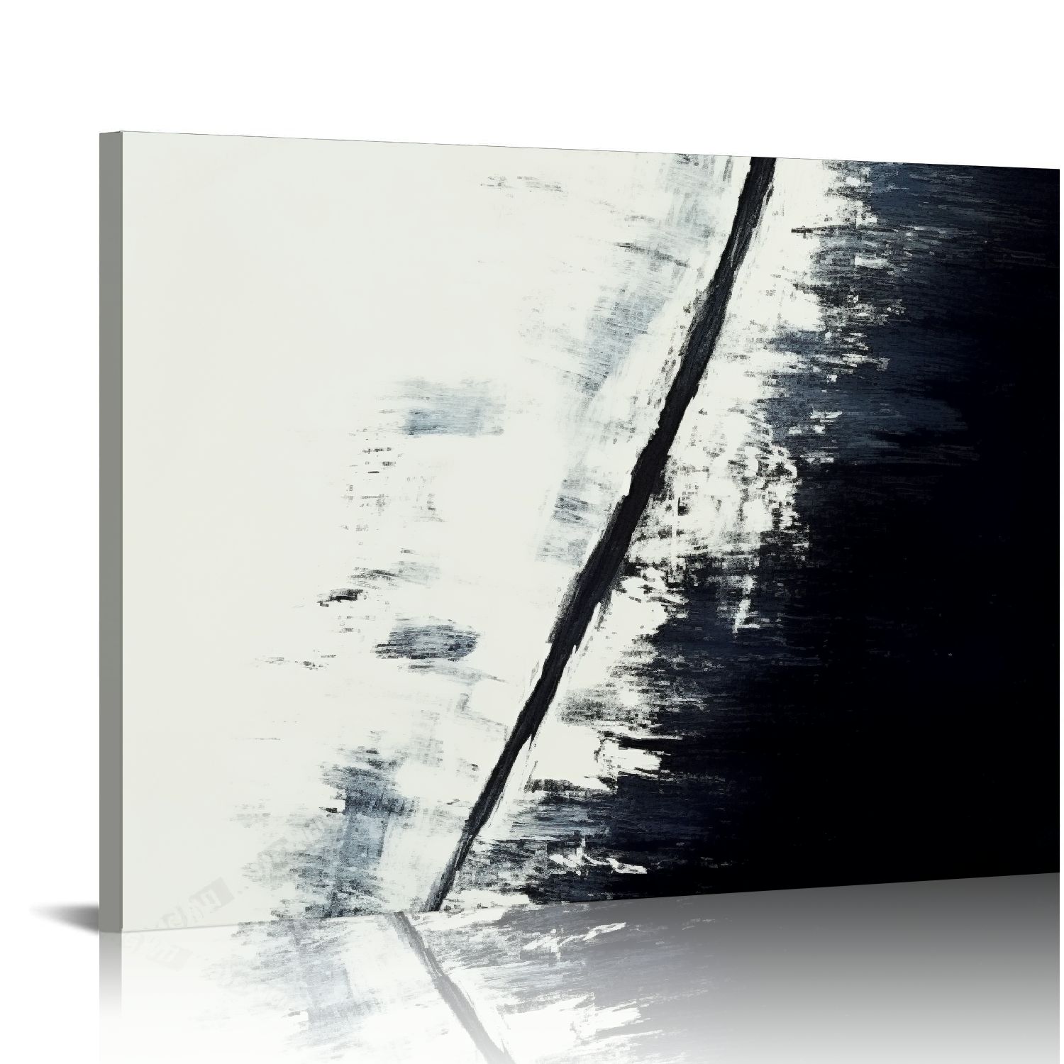 Orinice Black and White Abstract Wall Art Neutral Minimalist Canvas ...