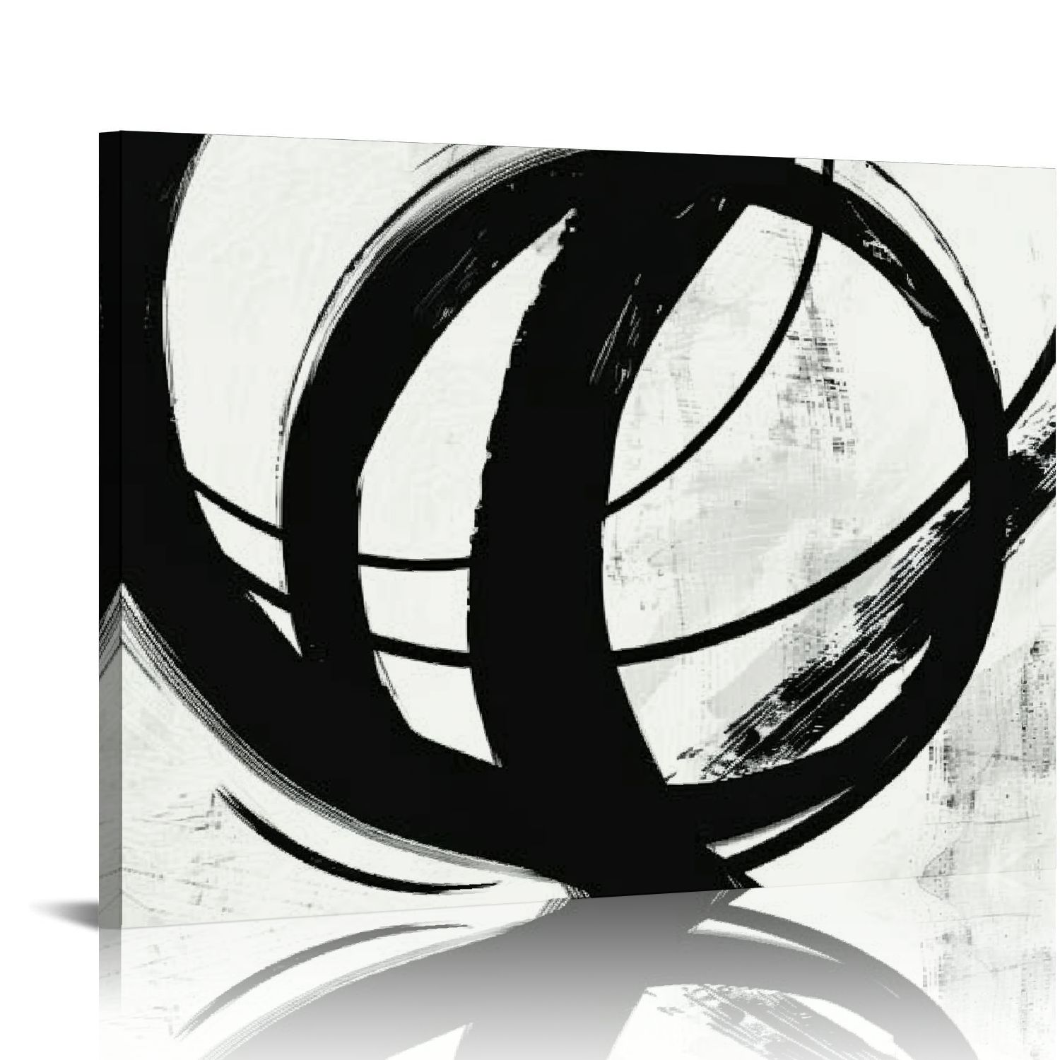 Orinice Black and White Abstract Wall Art Neutral Minimalist Canvas ...