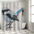 thumbnail image 1 of Orinice Blue Tail Bird Wall Bathroom Decor Set with Hooks, Colorful Luxurious Graphic Print Polyester Fabric Shower Curtain for Home Bathtubs Decoration 60x72, 1 of 7