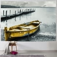 thumbnail image 1 of Orinice Boat Pier Lake Tapestry Wall Hanging Unique Style Graphic Tapestries Home Wall Decor Art for Living Room Bedroom Apartment Farmhouse Dorm 40x30inch, 1 of 6