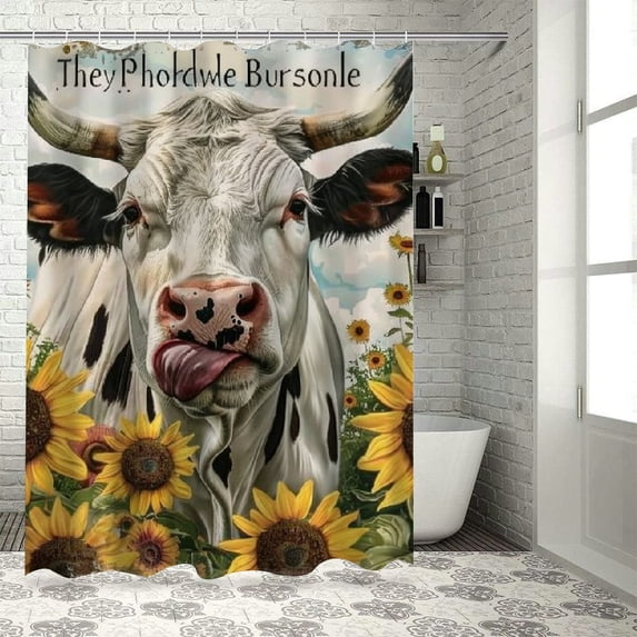 Orinice Bohemian farmhouse shower curtain bohemian medieval countryside countryside abstract flowers plant bathroom decoration shower curtain fabric polyester waterproof plastic hook 60x72