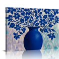 thumbnail image 1 of Orinice  Boho Abstract Wall Art Decor, Mid Century Modern Wall Prints Decor Unframed  Boho Blue Wall Poster Painting for Living Room Bedroom Kitchen Home Decor  20x16in, 1 of 6
