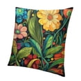 thumbnail image 1 of Orinice   Boho Flowers Throw Pillow Covers   Floral Cushion Covers for Kids Boys Girls Oil Painting Ethnic Exotic Orange Yellow Cushion Cases Soft Decorative Pillowcases 22x22in, 1 of 5