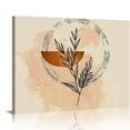 thumbnail image 1 of Orinice  Boho Neutral Wall Art Prints Line Art Posters for Room Aesthetic Unframed Inch  Minimalist Abstract Mid Century Modern Leaf Wall Decor for Bedroom Living room Office Decor 16x12in, 1 of 6