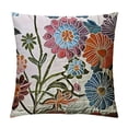 thumbnail image 1 of Orinice Boho Pillow Covers, Decorative Pillowcase, Square Embroidery Throw Pillows Cushion Set for Sofa Couch Bed Bench Living Room, Modern Plant Floral Pattern,, 1 of 5