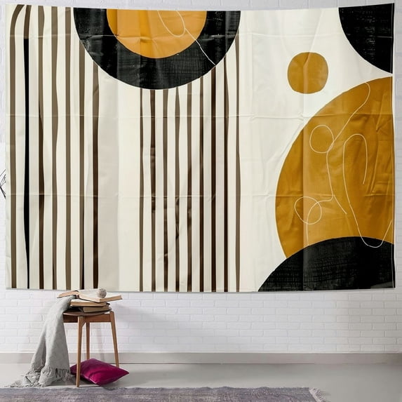 Orinice Bold Shapes Tapestry Wall Hanging Unique Style Graphic Art for Home Decor in Living Room Bedroom Dorm 50x40inch