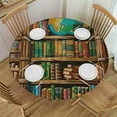 thumbnail image 1 of Orinice Books Globe Academic Round Tablecloth, Stain Resistant & Washable, Perfect for Indoor/Outdoor Dining, Wedding, Parties, Full Width Single-Sided Printing, 100% Polyester Fiber 38-42, 1 of 8