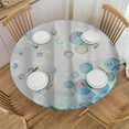 thumbnail image 1 of Orinice Bubbles Round Table Cover Stain Resistant Washable Indoor Outdoor Tablecloth Kitchen Dining Wedding Parties Elastic Edge 100% Polyester Fiber 42-46, 1 of 8