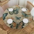 thumbnail image 1 of Orinice Butterflies Round Table Cover Stain Resistant Washable for Indoor Outdoor Kitchen Dining Wedding Parties 100% Polyester Fiber 31-35, 1 of 8