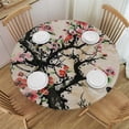 thumbnail image 1 of Orinice Butterfly Chinese Writing Round Table Cover Stain Resistant Washable Indoor Outdoor Tablecloth Kitchen Dining Wedding Parties Waterproof 100% Polyester Fiber 42-46, 1 of 8