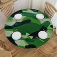 thumbnail image 1 of Orinice Camouflage Round Table Cover Stain Resistant Washable Indoor Outdoor Tablecloth Kitchen Dining Wedding Parties 100% Polyester Fiber 38-42, 1 of 8