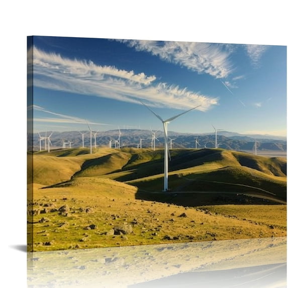 Orinice Canvas Wall Art Paintings Landscape Sustainable Resources New Zealand Wellington New Zealand Stretched Framed Artwork Wall for Living Room Bedroom Office Wall Decor Ready to Hang 20x16in