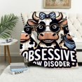 thumbnail image 1 of Orinice Cartoon Cows with Accessories Warm Lightweight Blanket Soft Fleece Blankets All Seasons Decor Gifts for Bed, Couch, Sofa - Multiple Sizes Available 40x50in, 1 of 6