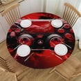 thumbnail image 1 of Orinice Cat Design Flames Round Table Cover Stain Resistant Washable Indoor Outdoor Tablecloth Kitchen Dining Wedding Parties Table Cloth 100% Polyester Fiber 54-58, 1 of 8