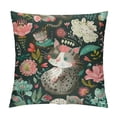 thumbnail image 1 of Orinice Cat Graphic Decorative Throw Pillow Cover for Home Couch Living Room Bed Sofa - Aesthetic Decor for Car Bedroom - 1PC 18x18in, 1 of 5