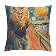 thumbnail image 1 of Orinice Cat Graphic Decorative Throw Pillow Cover for Home Couch Living Room Bed Sofa, Short Plush Material, 1PC 18x18in, 1 of 5