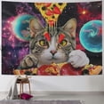 thumbnail image 1 of Orinice Cat Pizza Surrealism Tapestry Wall Hanging Unique Style for Home Decor, Art for Living Room Bedroom Dorm, 4 Sizes Available 40x60inch, 1 of 6