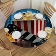 thumbnail image 1 of Orinice Cinema Popcorn Glasses Round Table Cover Stain Resistant Washable Indoor Outdoor Tablecloth Kitchen Dining Wedding Parties Picnic Camping 100% Polyester Fiber 42-46, 1 of 8