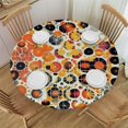 thumbnail image 1 of Orinice Circles Dots Pattern Round Table Cover Stain Resistant Washable Indoor Outdoor Tablecloth Kitchen Dining Wedding Parties 100% Polyester Fiber 38-42, 1 of 8