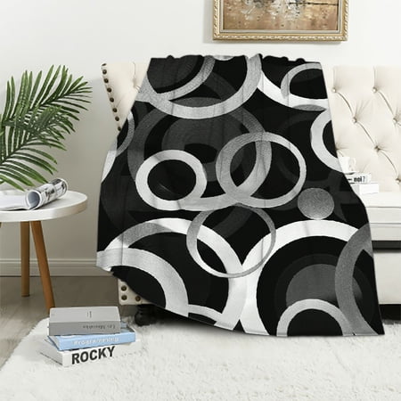 Orinice Circles Ring Pattern Warm Light Blanket Soft blankets for all seasons - decorative blankets for living rooms, sofas, offices - feel great in the hand
