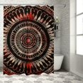 thumbnail image 1 of Orinice Circular Design Bathroom Decor Set, Colorful Luxurious Graphic Print Polyester Fabric Shower Curtain for Bathroom Decoration with Hooks 69x72, 1 of 7