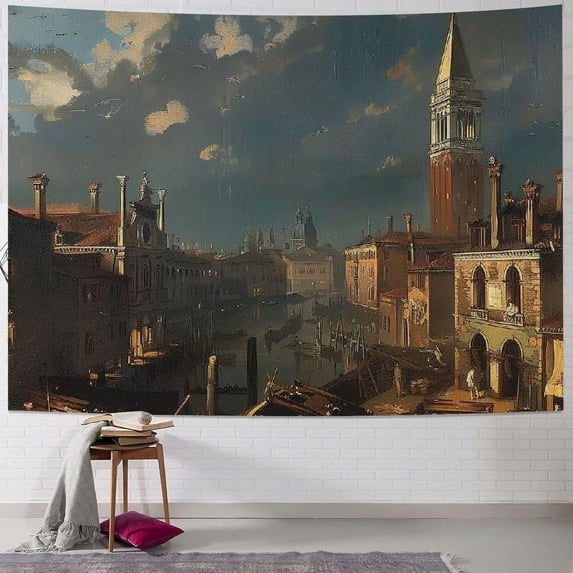 Orinice Clock Tower Tapestry Wall Hanging Unique Style for Home Decor Living Room Bedroom Apartment Farmhouse Dorm 40x60inch
