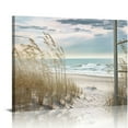 thumbnail image 1 of Orinice Coastal Beach Picture Wall Art: Beach Theme Window Canvas Art Prints Seascape Artwork for Bedroom 16x12in, 1 of 6