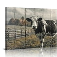 thumbnail image 1 of Orinice  Collection BW Country Cows on Wood Poster Print by JB Hyler   16x12in, 1 of 6